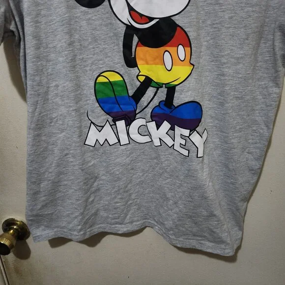 Disney Pride Rainbow Mickey Mouse Graphic Tee Multi Color Size Extra Large - Picture 4 of 6